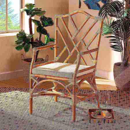 Baxton Studio Delta Modern and Contemporary Natural Finished Rattan Armchair 185-11881-Zoro